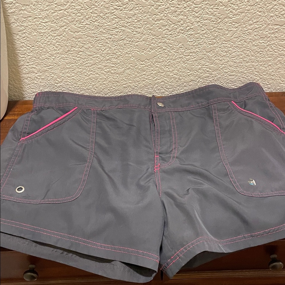 Free Country Gray Shorts with Pink Accents